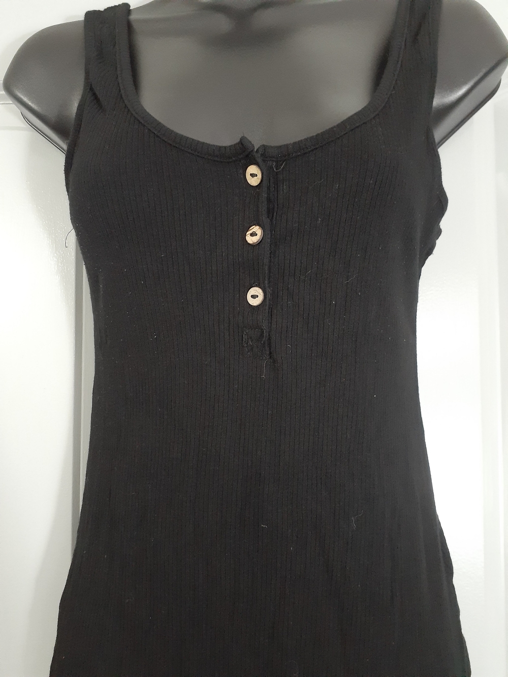 Ambiance Black Ribbed Dress - Picture 3 of 4